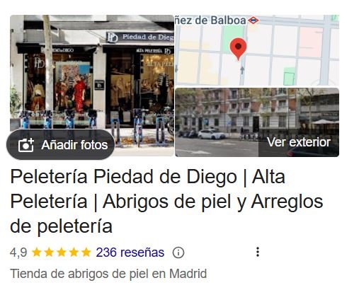 PELETERIAS EN MADRID BARRIO DE SALAMANCA MADRID ZONA CENTRO